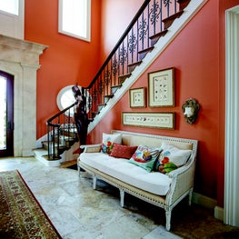 Stairs with view of Entry