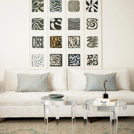 At Home sitting area with gallery wall