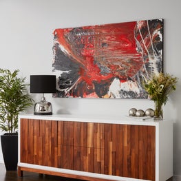 Chicago, Dining Room with custom art 