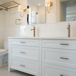 Master Bathroom with Custom Double Vanity 
