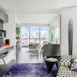 Office and Lounge space looking into living and dining space