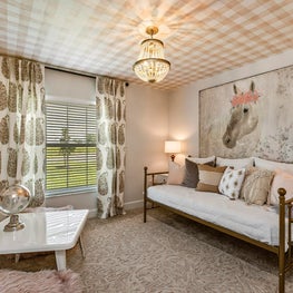 This modern rustic home is in Florida's in Florida's horse country.