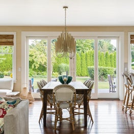 Dining area in Hampton's weekend home