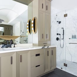 Portfolio: The master bathroom in Pebble Beach, CA, closeup of the vanity.