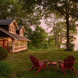 Lake Michigan Cottage: Renovated bungalow overlooking the dunes and beach. 