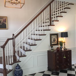 Incorporating existing antique pieces into a newly constructed home.