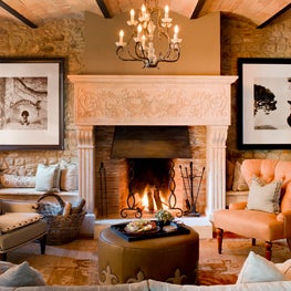 An earth tone palette contrasted by pattern and crisp black and white imagery.