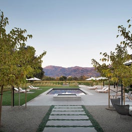 Outdoor Pathway to Pool - Napa Valley