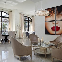 Palm Beach Urban Glamour Great Room - Annie Santulli Interior Design