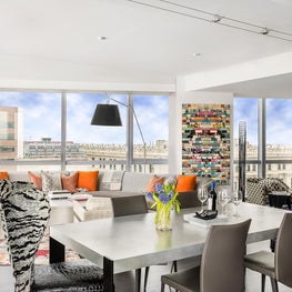 Dining/Living Space in luxury high rise condo