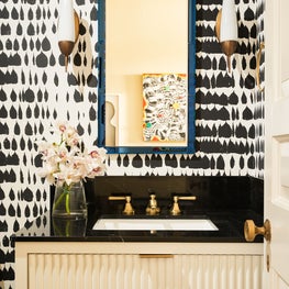 Portfolio: Colorful and glamorous powder room