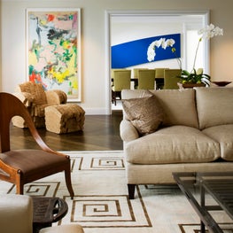 Lake Shore Drive Apartment Living Room and Dining Room