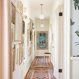 Gallery Wall and Art Filled Hallway