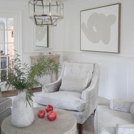 Monochromatic Living Room in a Wilmington, Delaware Home