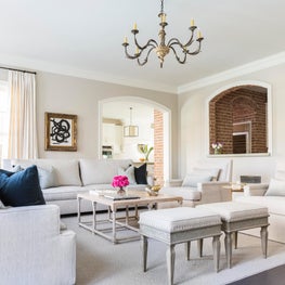 Portfolio: Modern French Country Living Room Design with Antique Pieces