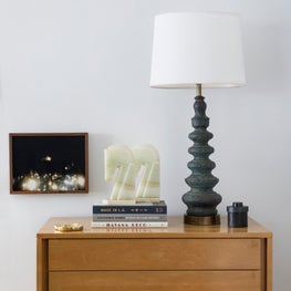 Vignette with Vintage Dresser and Photography