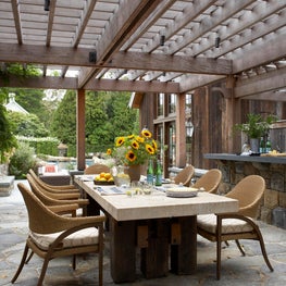 Modern/Rustic Barn Outdoor Dining Area