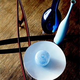 NYC Apartment Living Room, variety of blue accessories to complete the room