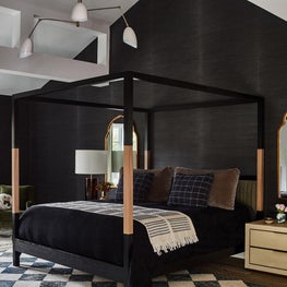 Moody Master Bedroom with Textured Walls
