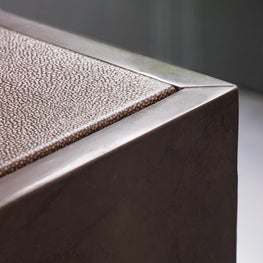 Luxe Calf Leather Detail on Lobby Desk