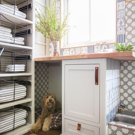 Pet Friendly Pasadena Mudroom with Custom Tile