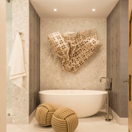 Japanese inspired master bathroom