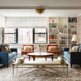 Orange Accents are King in this Park Avenue Apartment Combination