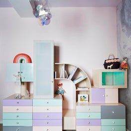 Tribeca Residence, Nursery Featuring Custom Cabinet