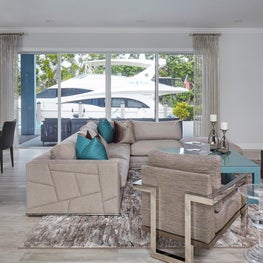 Palm Beach Intracoastal Retreat Living Room