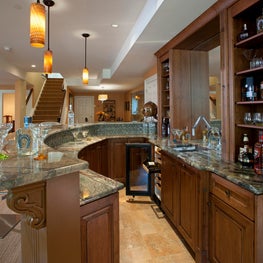 Bar in Lower Level Entertaining Space