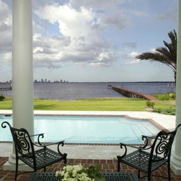 Pool with view of River