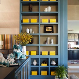Blue and Yellow Storage Nook