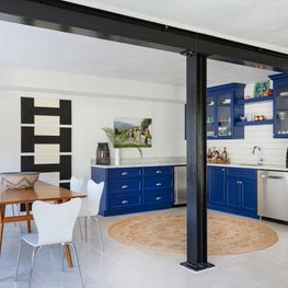 Rec room kitchen and dining quarters