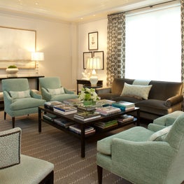 Formal aqua living room