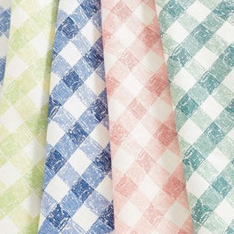 PALM ORLEANS | PAINTER'S GINGHAM HAND SCREEN PRINTED ON LINEN COTTON