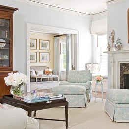 Living Room looking though to Hallway Sitting Area