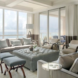Tailored Living Room with Ocean Views