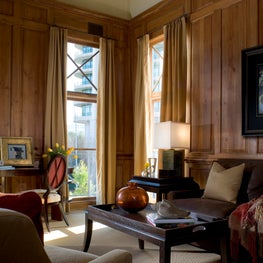 Buckhead Residence Study with wood paneled walls