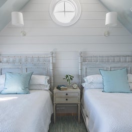 Guest Bedroom with Twin Beds at Ship's Channel, Cape Elizabeth