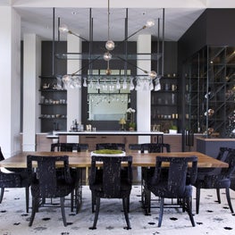 Luxury Dining Room with Home Bar