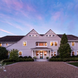 Buzzards Bay Residence, Front Facade with Vintage Windows