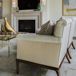 Transitional Riverside Drive Renovation, Living Room