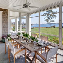 New England Shingle Style Residence Screened Porch