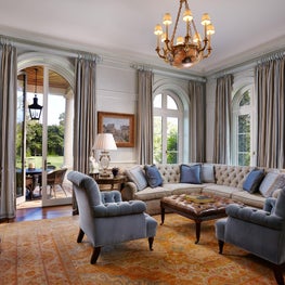 Classical sitting room in a new Palm Beach Georgian estate
