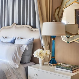 A serene master bedroom in Dallas, TX.