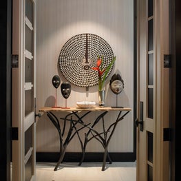 Ethnic entry foyer with tribal masks