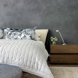 Portfolio: Mid-Century Modern Bedroom with Gray Hues