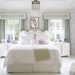 Little Girl's Room with Peony Wallpaper and Oomph Headboard