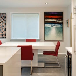 Modern kitchen dining area