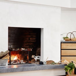 Soulful Home Kitchen Fireplace